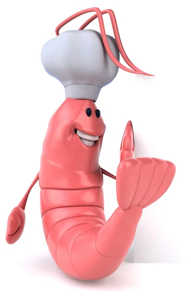 Fun chef shrimp — Stock Photo, Image