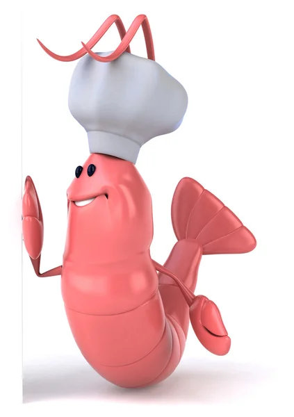 Fun chef shrimp — Stock Photo, Image