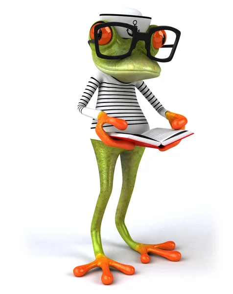 Fun cartoon frog — Stock Photo, Image