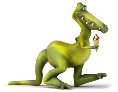 dinozor dondurma ile eğlenceli bir