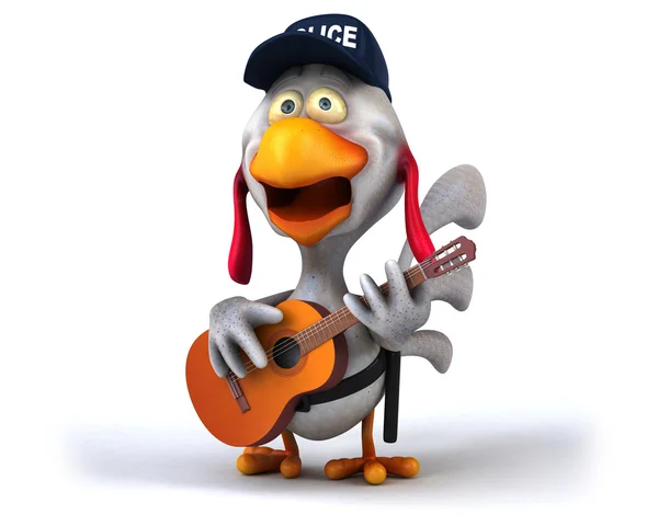 Divertente cartone animato pollo — Foto Stock