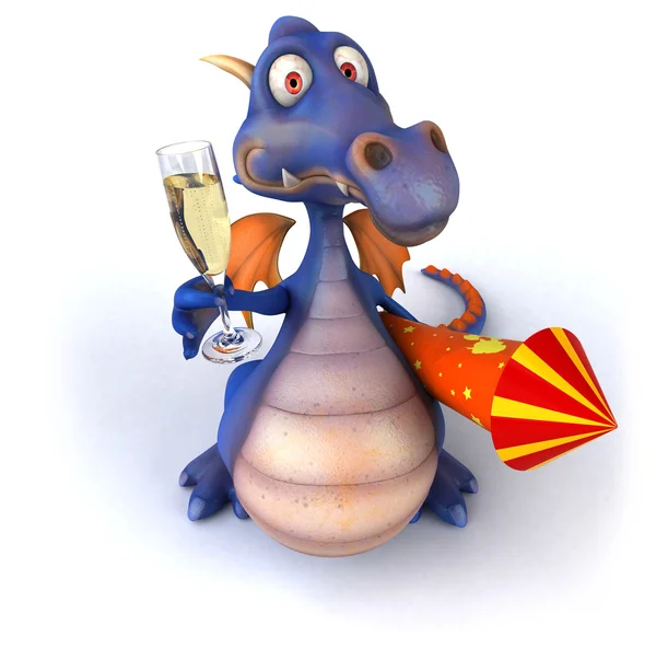 Fun cartoon dragon — Stock Photo, Image