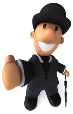 Eğlenceli çizgi film iş adamı