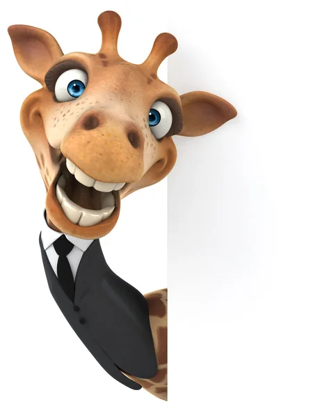 Girafa divertida em terno e gravata — Fotografia de Stock