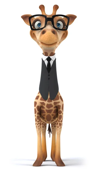 Girafe amusant en costume et cravate — Photo