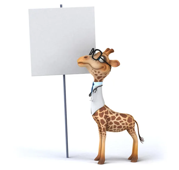 Весело жирафа лікар — стокове фото
