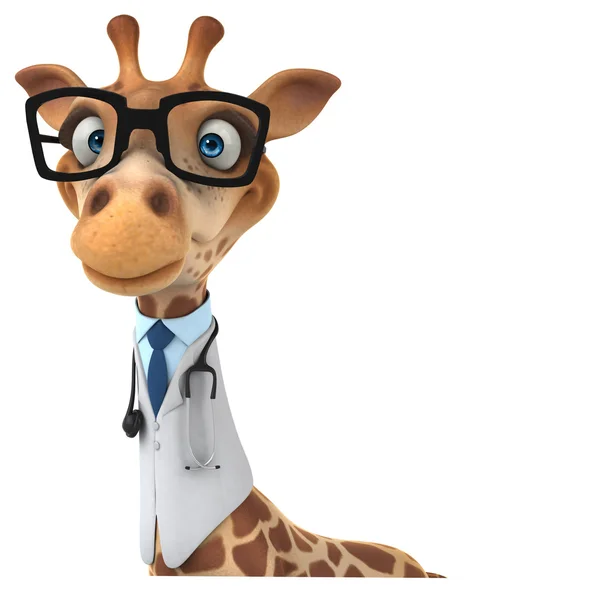Fun girafe médecin — Photo