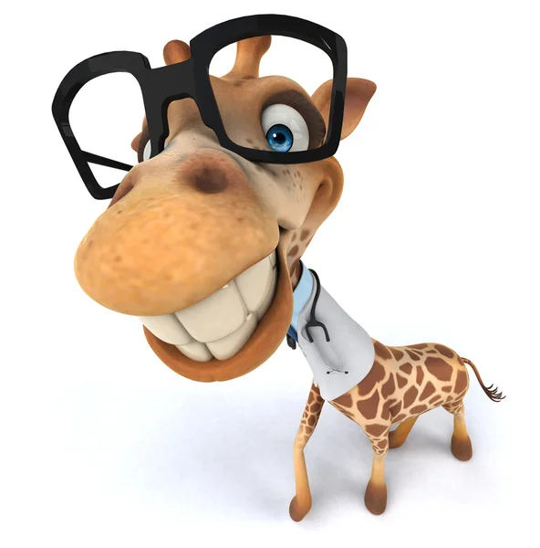 Fun girafe médecin — Photo