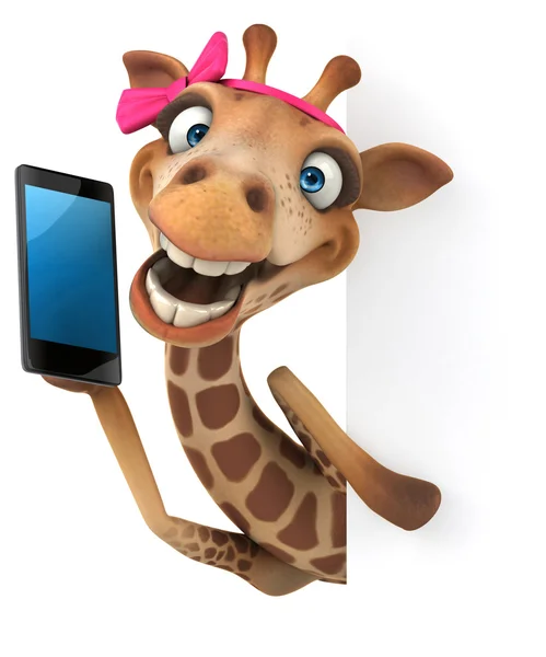 Leuke cartoon giraffe — Stockfoto