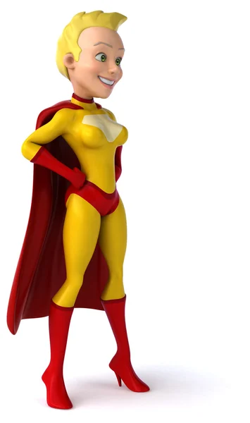 Divertido superhéroe femenino — Foto de Stock