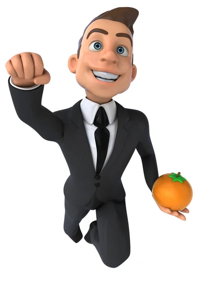 Hombre de negocios con naranja — Foto de Stock