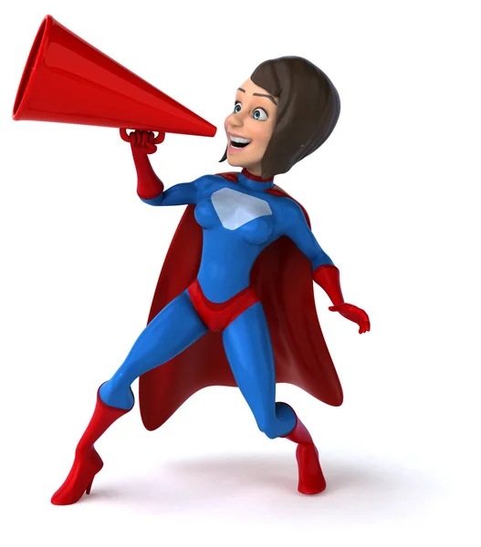 Fun superhero female — Stock Photo, Image