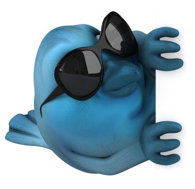 Eğlenceli çizgi film mavi kuş