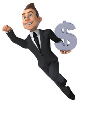 Eğlenceli karikatür işadamı