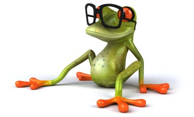 Eğlenceli çizgi film kurbağa