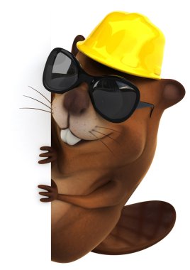 Güneş gözlüğü eğlenceli beaver