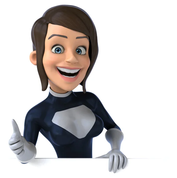 Fun female superhero — Stock Photo, Image