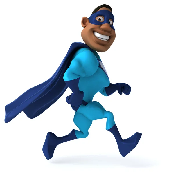 Divertido super-herói dos desenhos animados — Fotografia de Stock