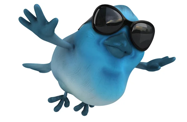 Fun cartoon Blue bird — Stock Photo, Image