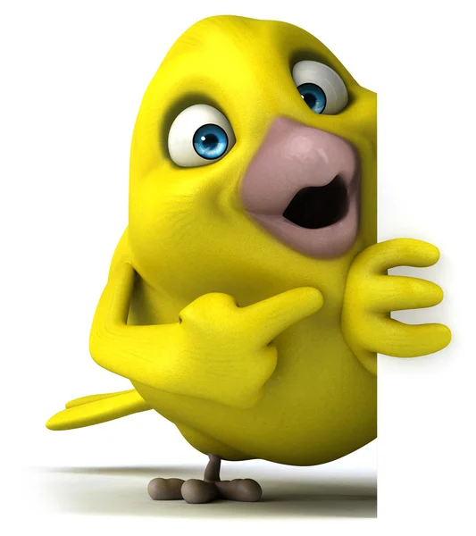 Cartoon Yellow bird — Stock Photo, Image