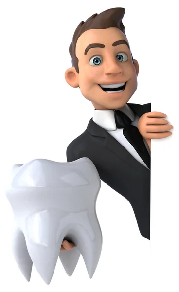 Fun cartoon businessman — Stock Photo, Image