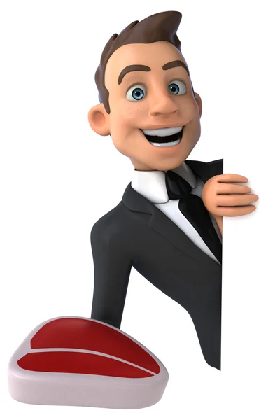 Fun cartoon businessman — Stock Photo, Image