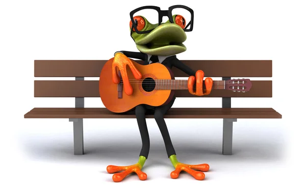 Fun cartoon frog — Stock Photo, Image