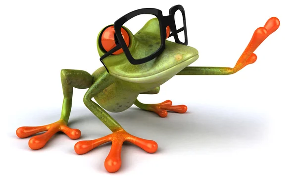 Fun cartoon frog — Stock Photo, Image