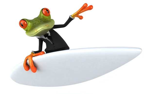 Fun cartoon frog — Stock Photo, Image