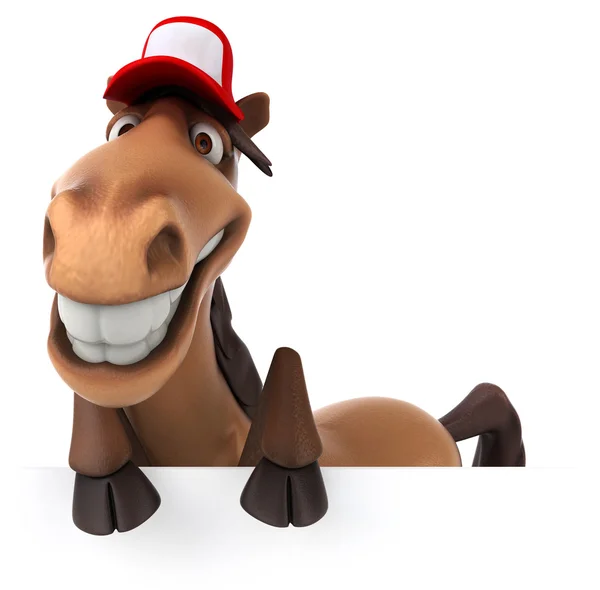 Fun cartoon horse — Stock Photo, Image