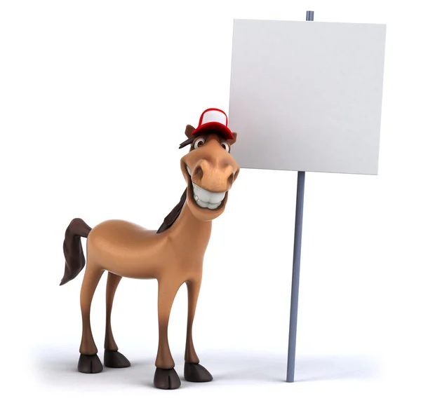 Fun cartoon horse — Stock Photo, Image