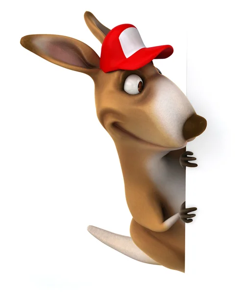 Fun cartoon kangaroo — Stock Photo, Image