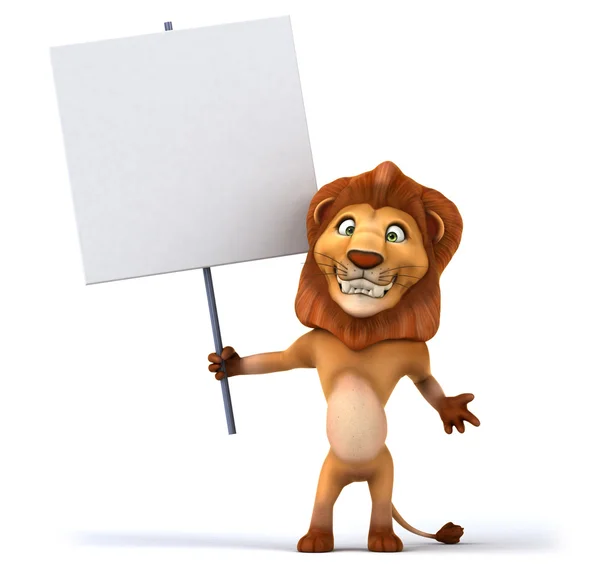 Eğlenceli çizgi film aslan — Stok fotoğraf