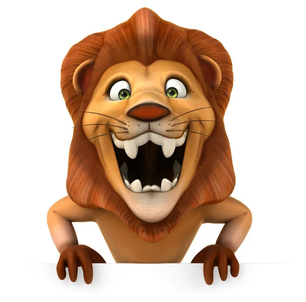 Lion dessin animé amusant — Photo