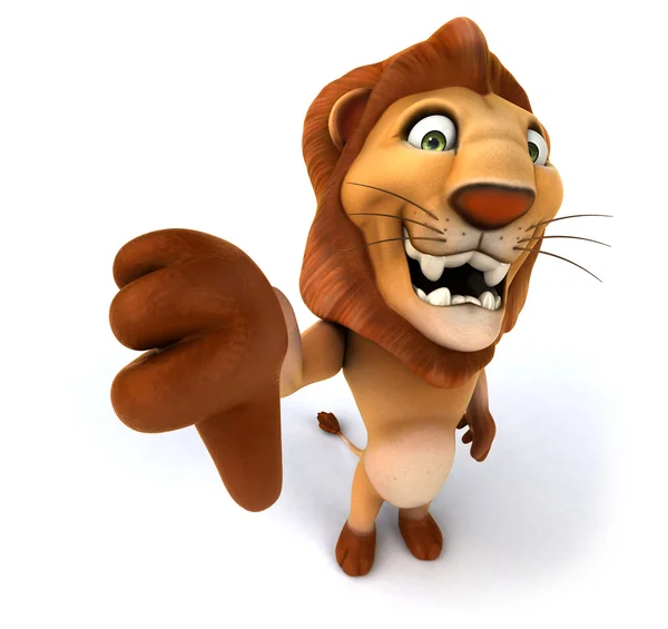 Fun cartoon lion — Stock Photo, Image