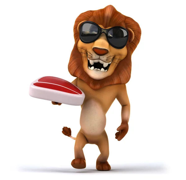 Fun cartoon lion — Stock Photo, Image