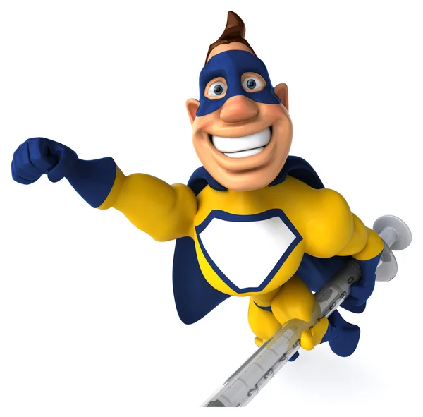 Fun cartoon superhero — Stock Photo, Image