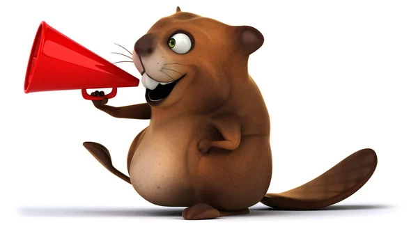 Fun cartoon beaver — Stock Photo, Image