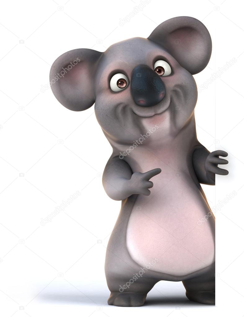 Fun cartoon koala