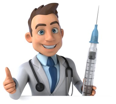 Şırınga ile eğlenceli doktor
