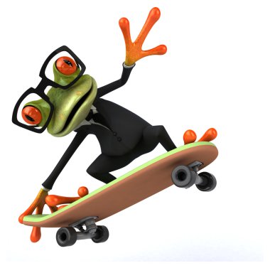 Eğlenceli çizgi film kurbağa