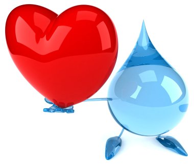 Kalp ile su damlası