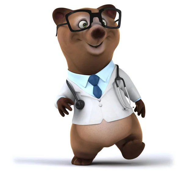 Divertido oso doctor — Foto de Stock