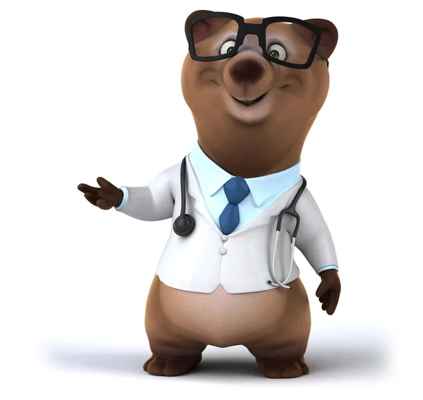 Divertido oso doctor — Foto de Stock