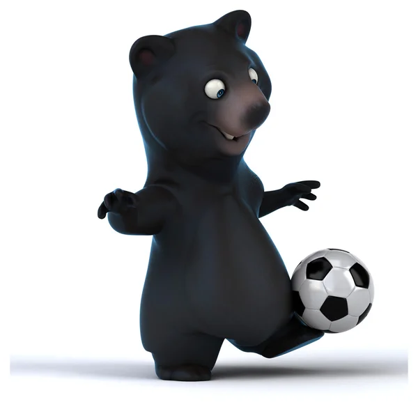 Kul Björn med fotboll — Stockfoto