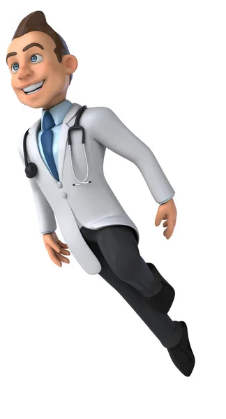Médico de desenhos animados divertido — Fotografia de Stock