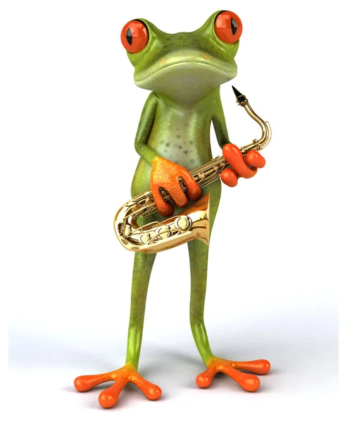 재미 있는 만화 개구리 — 스톡 사진