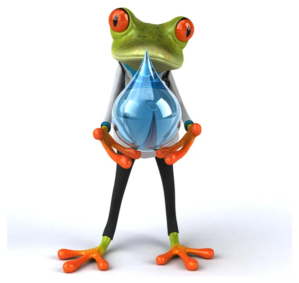 Fun grenouille dessin animé — Photo