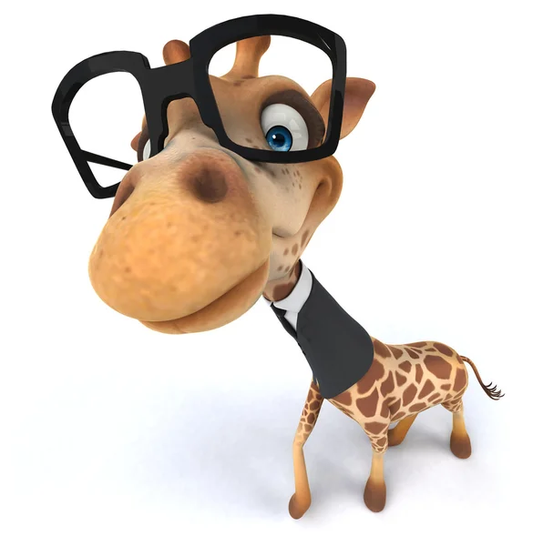Kul giraff i kostym — Stockfoto