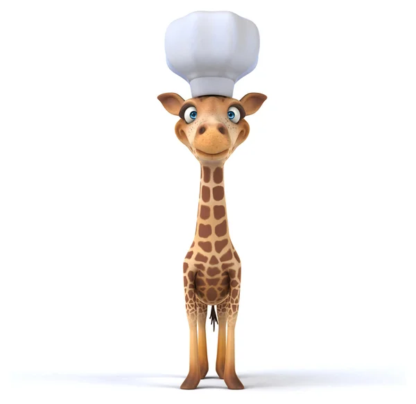 有趣的长颈鹿厨师 — 图库照片